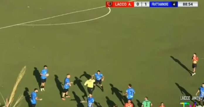 lacco ameno frattaminore arbitro colpito